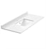 Fresca 48" Countertop with Undermount Sink - White Quartz | 1-Hole Faucet Drilling